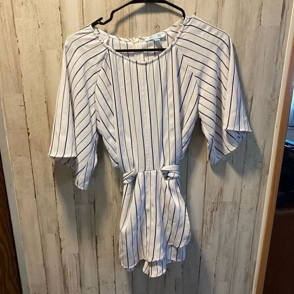 Dress slinky little pinstripe by she and sky size small
